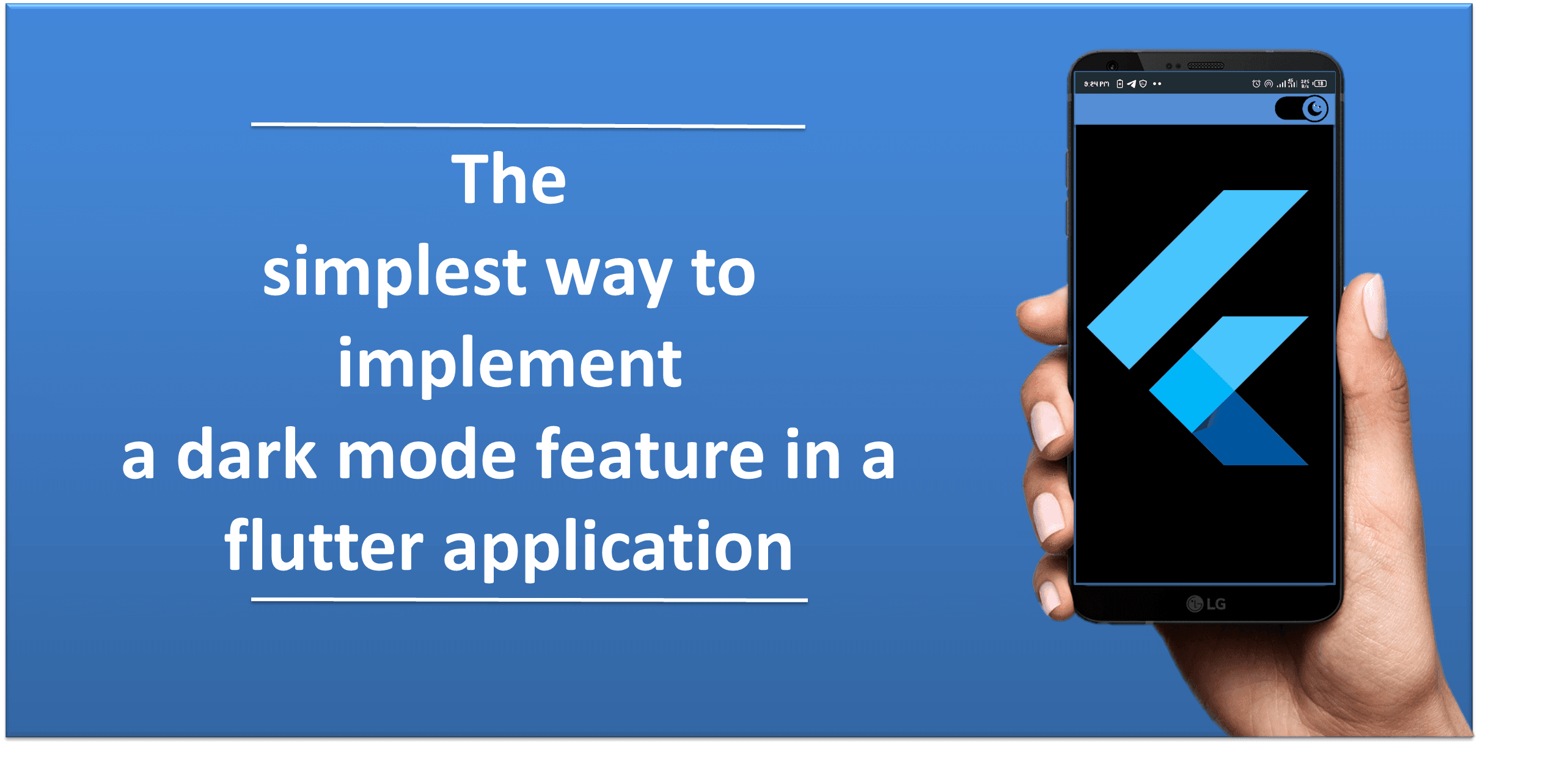 The simplest way to implement a dark mode feature in a flutter application